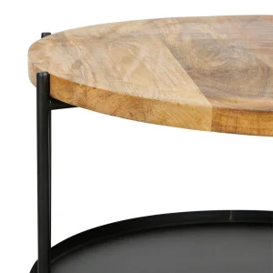 SEMA DESIGN Tables D’appoint X2 En Manguier Naturel Et Fer Noir – Hervea 15