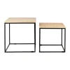 SEMA DESIGN Tables D’appoint X2 Beige Et Noir En Marbre Et Fer – Eskela 14