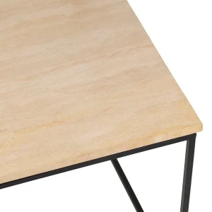 SEMA DESIGN Tables D’appoint X2 Beige Et Noir En Marbre Et Fer – Eskela 10