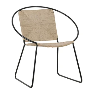 SEMA DESIGN Fauteuil Rond En Jute Naturel Et Fer Noir – Madeira 9