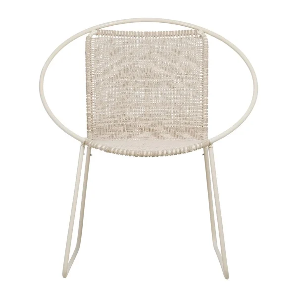 SEMA DESIGN Fauteuil Macramé Rond En Coton Ecru Et Fer -madeira 1