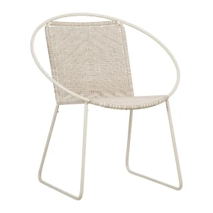 SEMA DESIGN Fauteuil Macramé Rond En Coton Ecru Et Fer -madeira 9