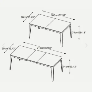 Unique Table à Manger Placage Chêne Naturel 160x90cm – Amalfi 15