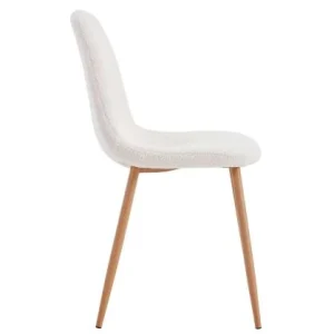 Home Déco Factory Chaise Salle à Manger Tissu Bouclette – Freya 10