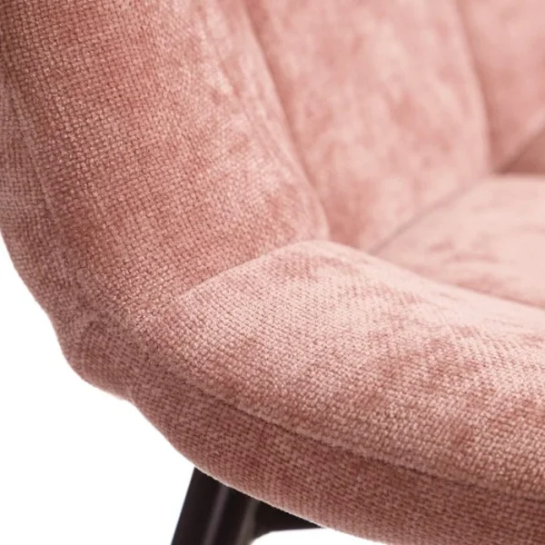 Ixia Chaise Salle à Manger En Tissu Rose – Mony 6