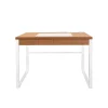 Home Déco Factory Bureau En Métal Blanc Et Bois – Liam 20